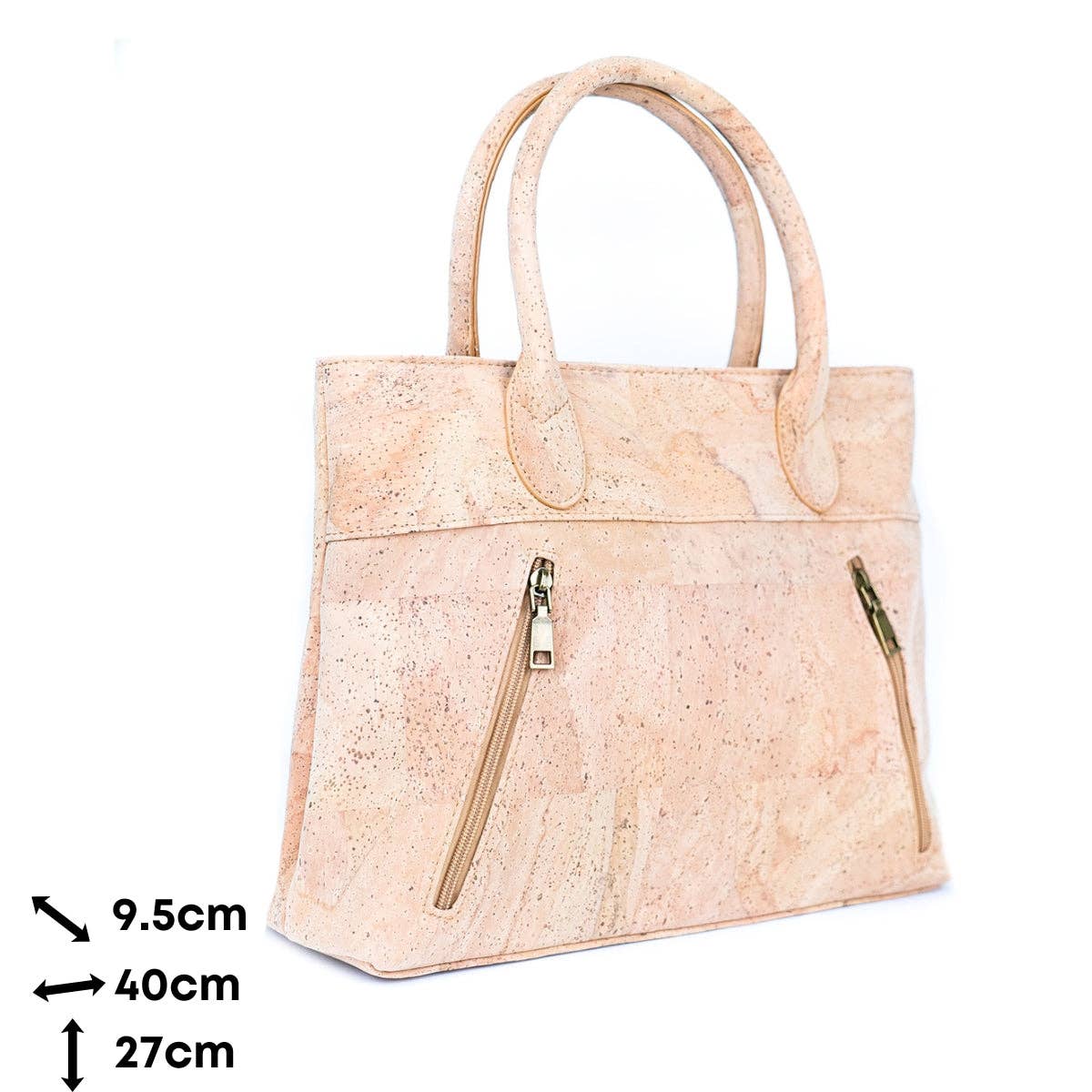 Spacious and Elegant Natural Cork Women's Handbag