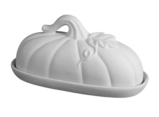 Harvest Butter Dish Bisqueware