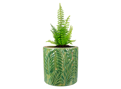 Tropical Fern Planter Bisqueware