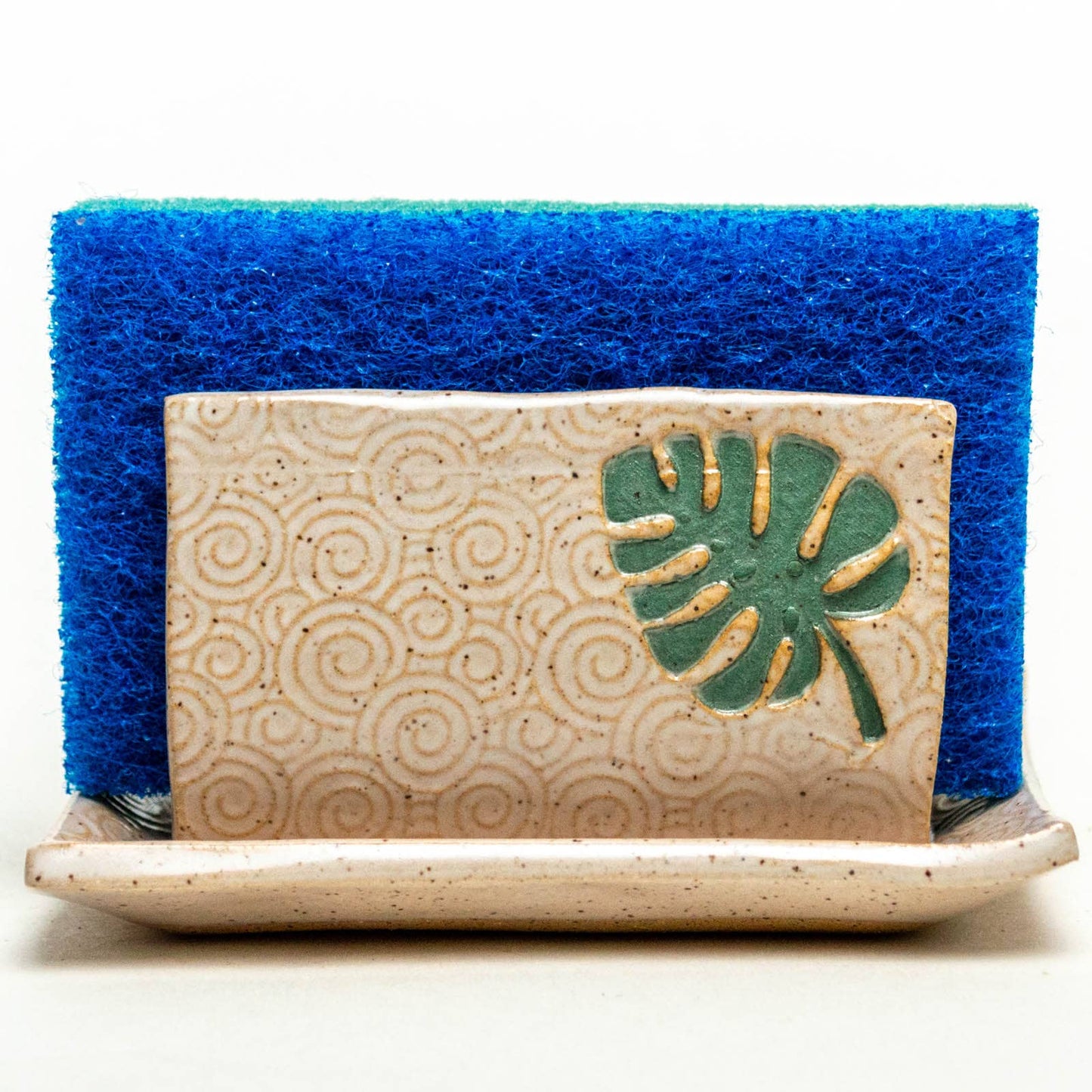 Monstera Ceramic Sponge Holder