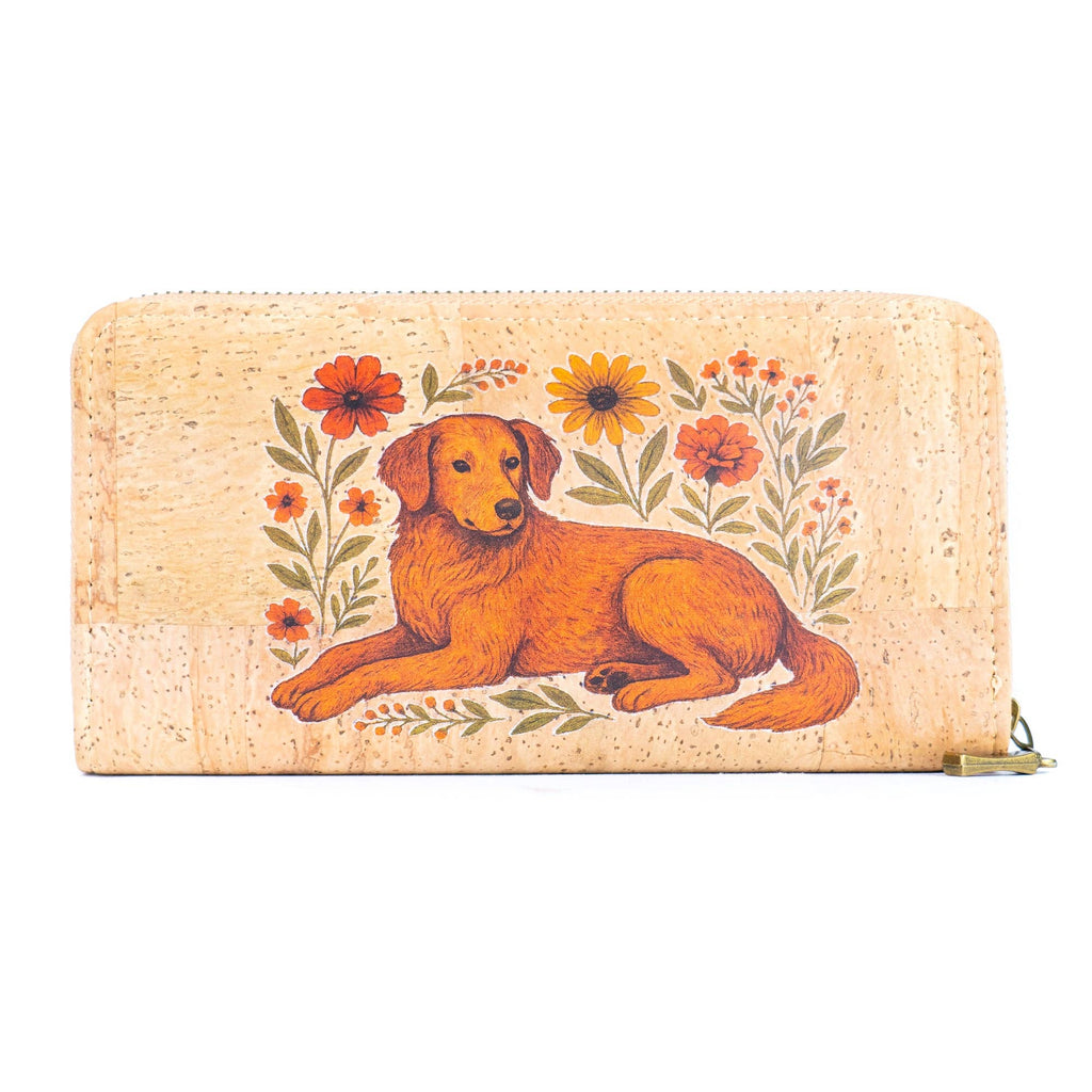 Animal Floral Design Cork Wallet