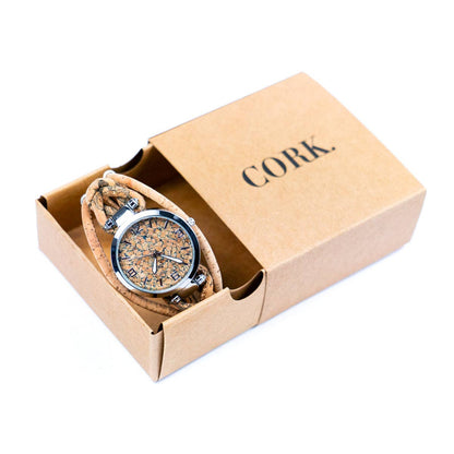 Turquoise Stone Handmade cork watch