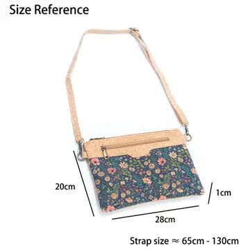 Printed Natural Cork Crossbody Bag & Clutch