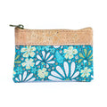Dual Zip Compartments Mini Cork Wallet - Chic Printed Cork