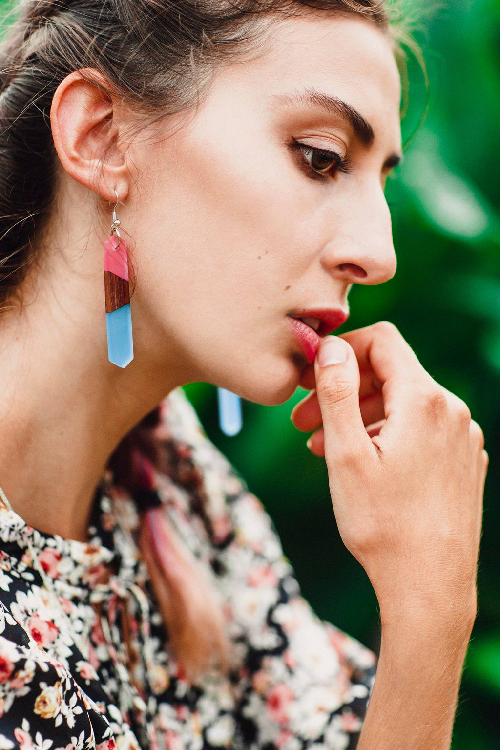 Angelica Wooden & Resin Earrings