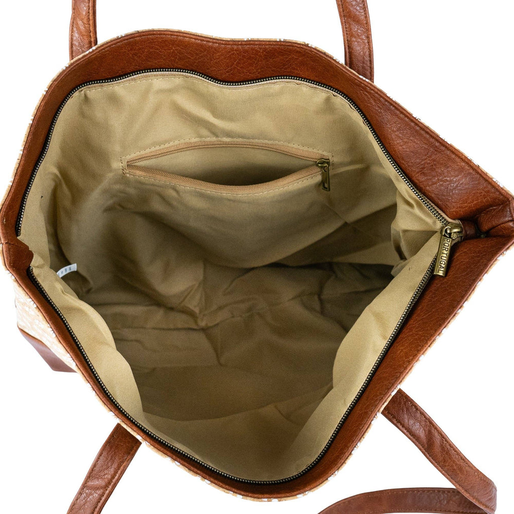 Cork Tote Bag with Vegan Leather Straps
