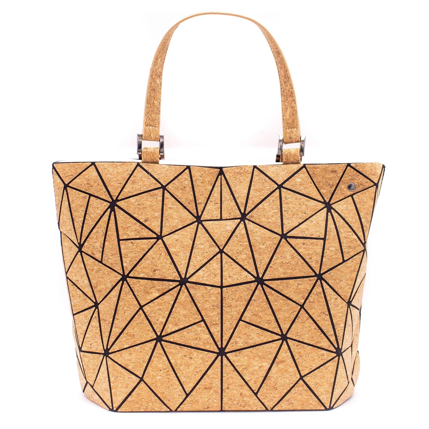 Cross-road Geometric Cork Handbag