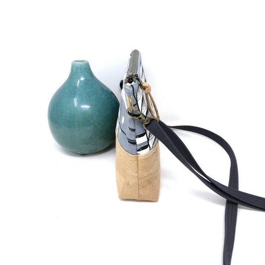 Spring Flowers Organic Cotton & Cork Crossbody