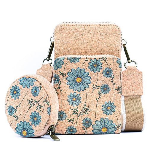 Natural Cork Women's Printed Double Layer Phone Pouch