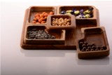 Snack Square Platter w/ sauce bowl - Nile Rose woodcraft