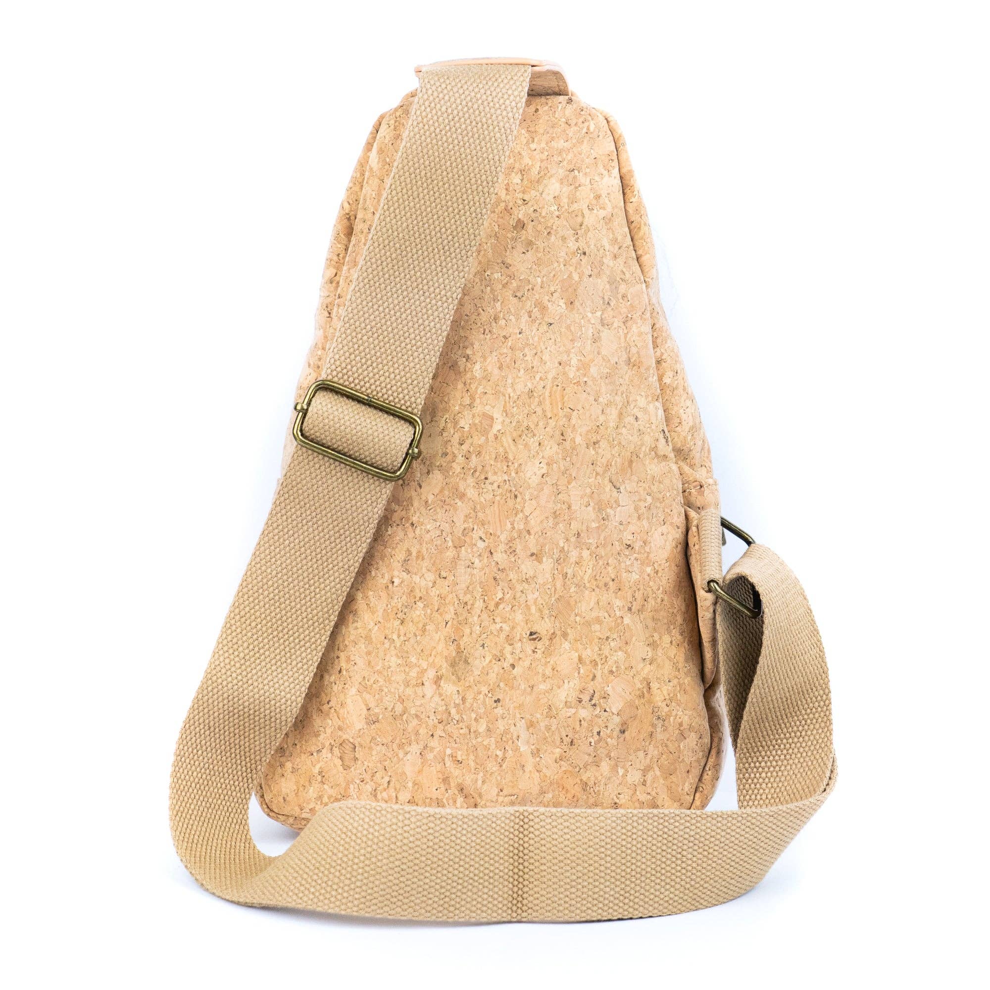 Cork Sling Bag with Printed Front Panel
