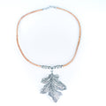Leave Pendant Cork Necklace
