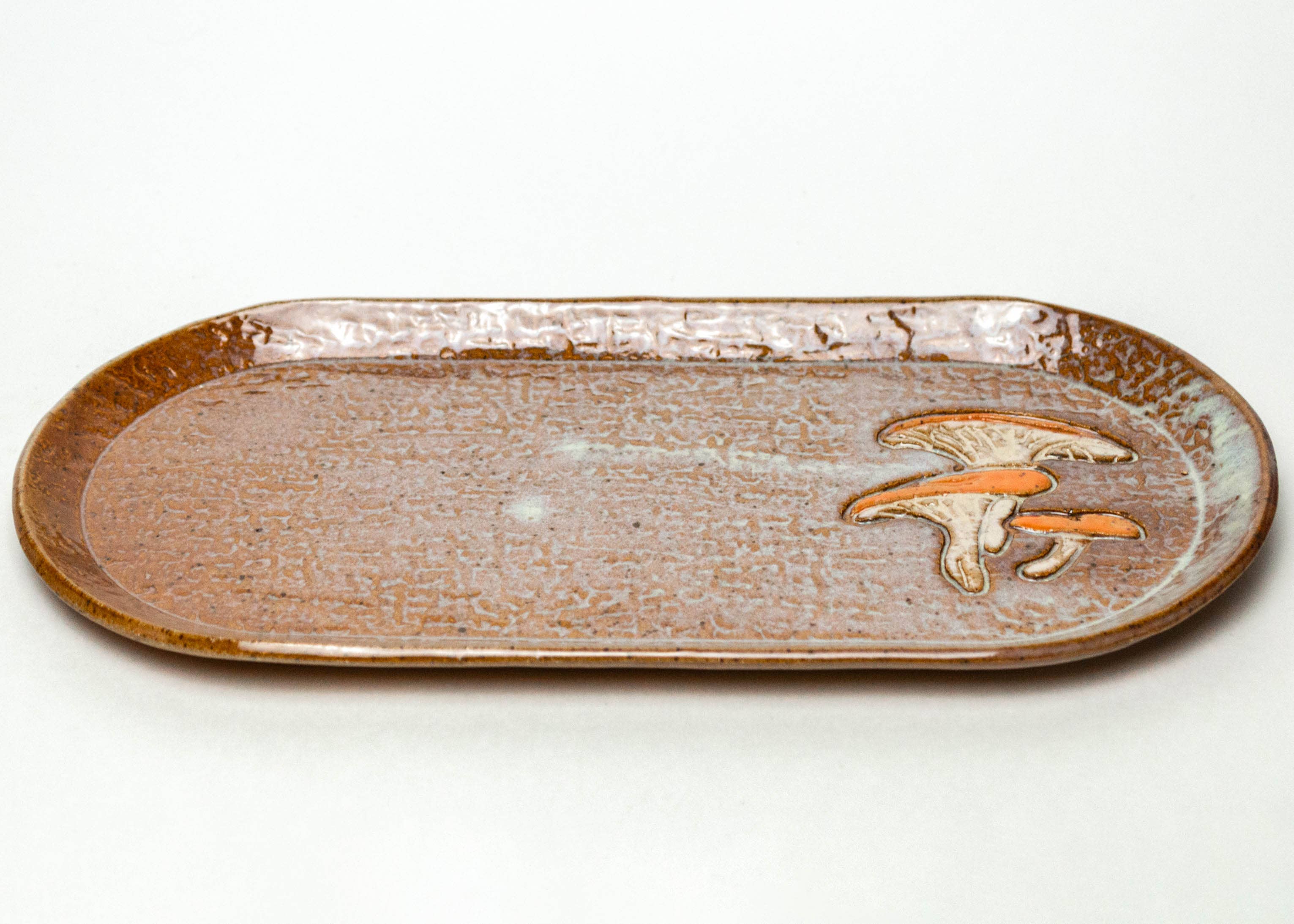 Jack-O'-Lantern Mushroom Ceramic 10" Platter