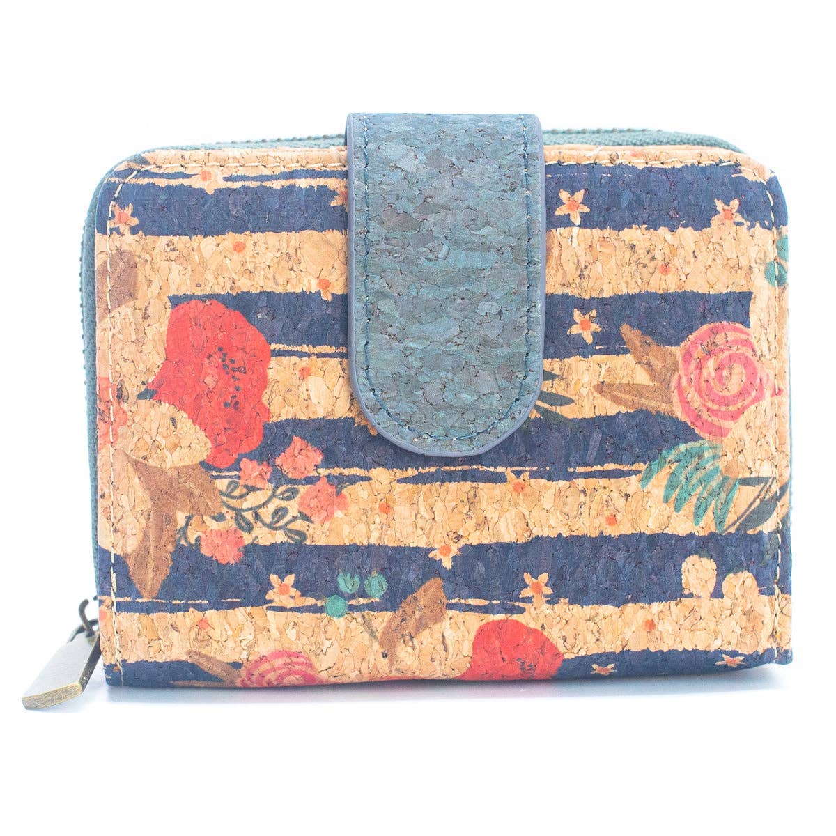 Natural Cork Printed Women's Short Card Wallet