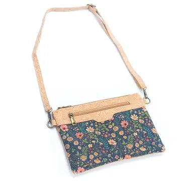 Printed Natural Cork Crossbody Bag & Clutch