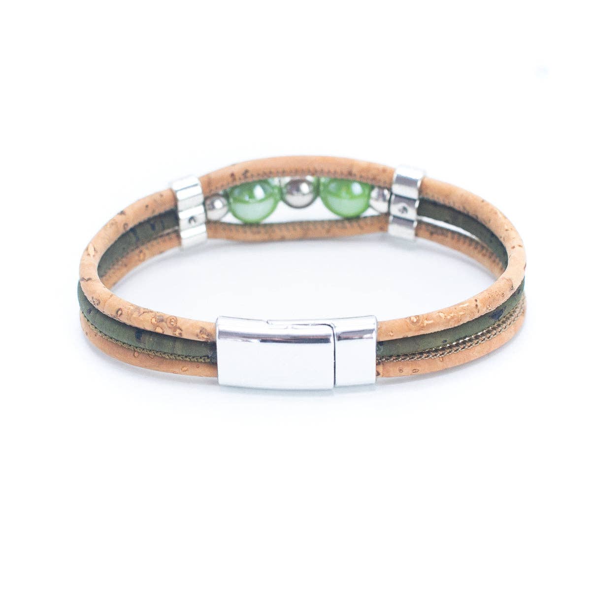 Beaded Handmade Cork Bracelet