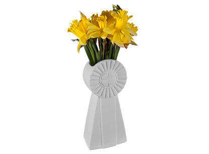 4-H Blue Ribbon Vase Bisqueware