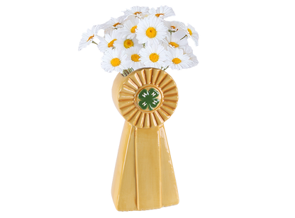 4-H Blue Ribbon Vase Bisqueware