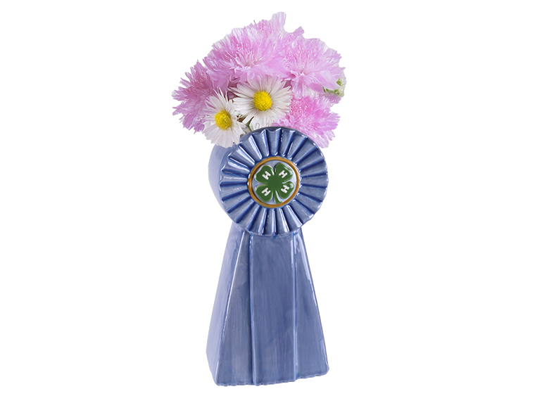 4-H Blue Ribbon Vase Bisqueware