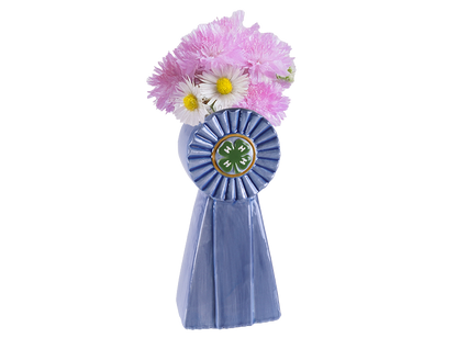 4-H Blue Ribbon Vase Bisqueware