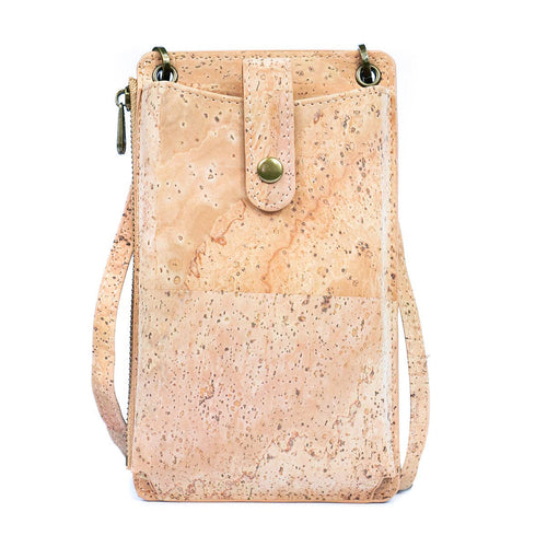 Chic Natural Cork Phone Pouch with Card Slots