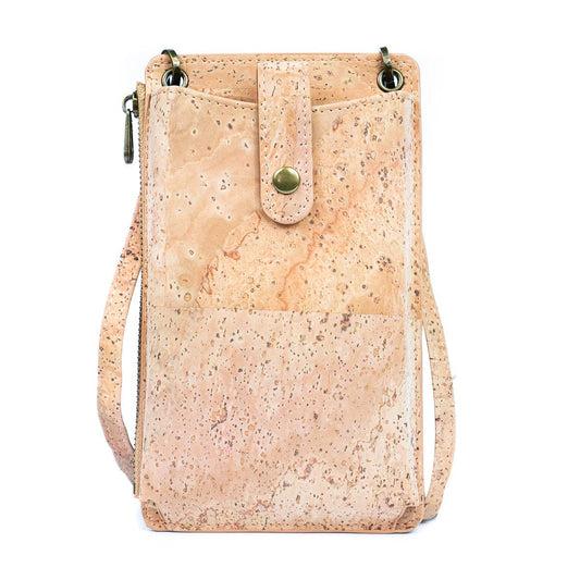 Chic Natural Cork Phone Pouch with Card Slots