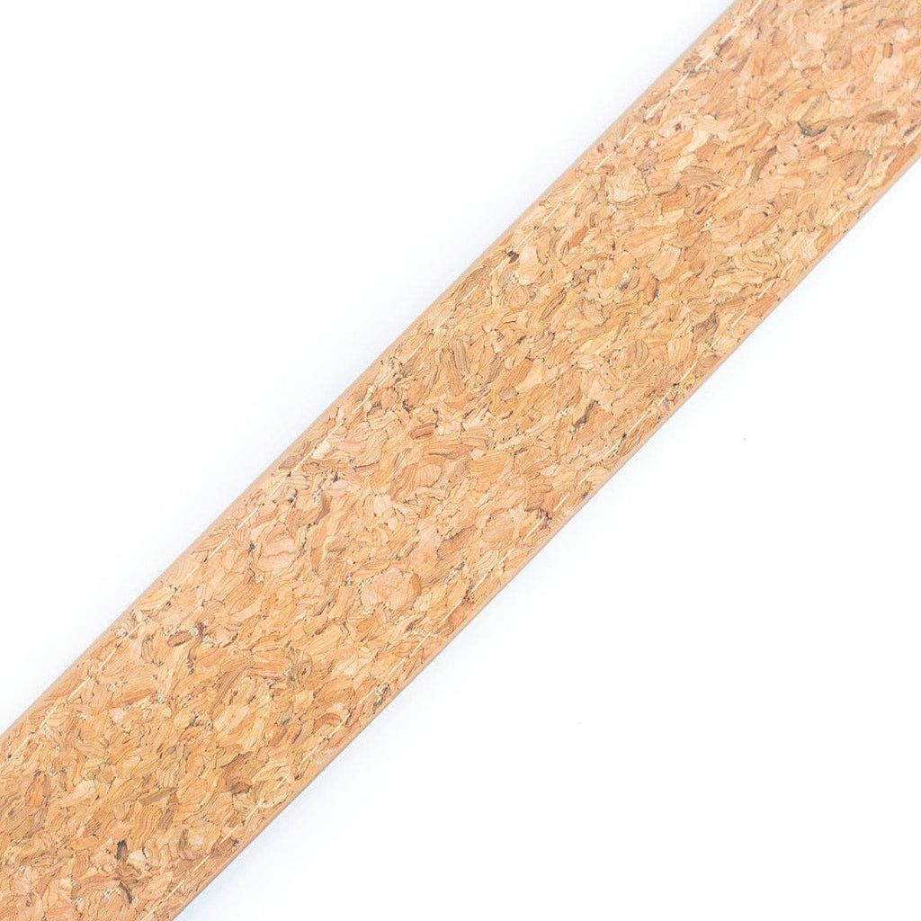 Natural Cork Men's Belt Wide withThick Black Metal