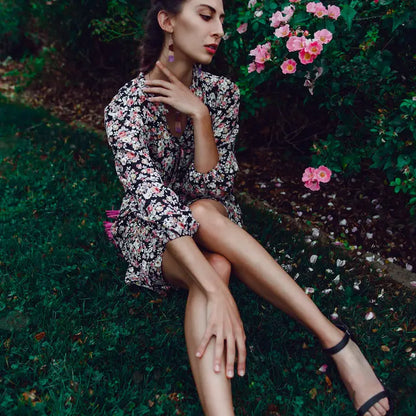 Purple Rain Wooden & Resin Earring