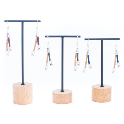 Dual color cork handmade earrings