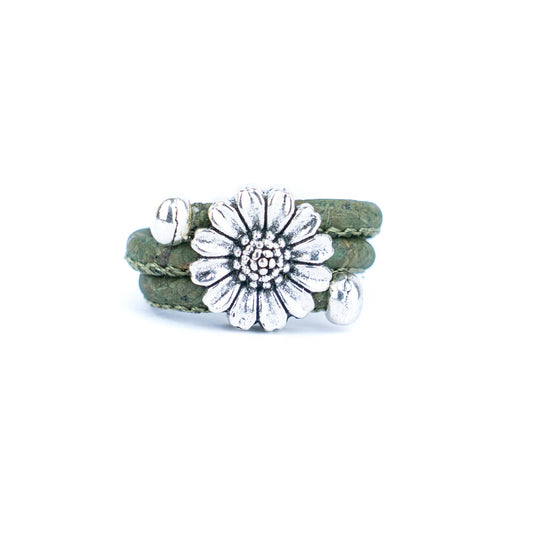 Chrysanthemum handmade colored cork ring