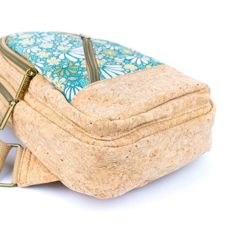Cork Sling Bag with Printed Front Panel