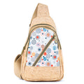 Cork Sling Bag with Printed Front Panel