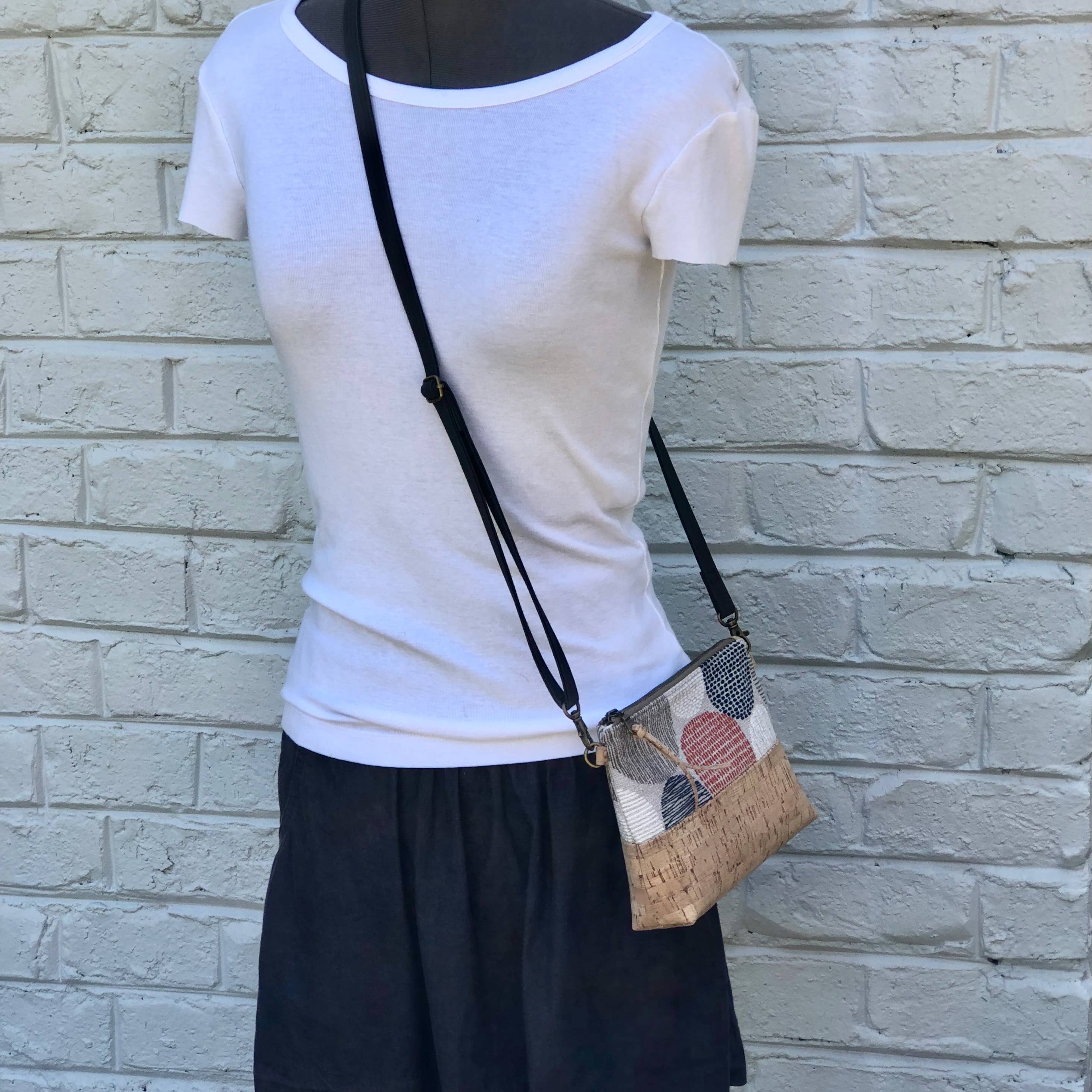 Big Fleur Organic Cotton & Cork Crossbody
