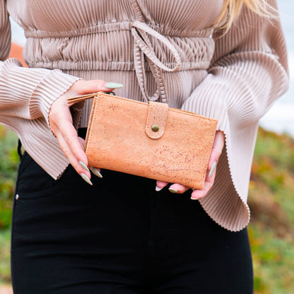 Chic Black and Natural Cork Women's Wallet