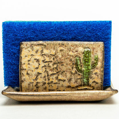 Saguaro Cactus Ceramic Sponge Holder