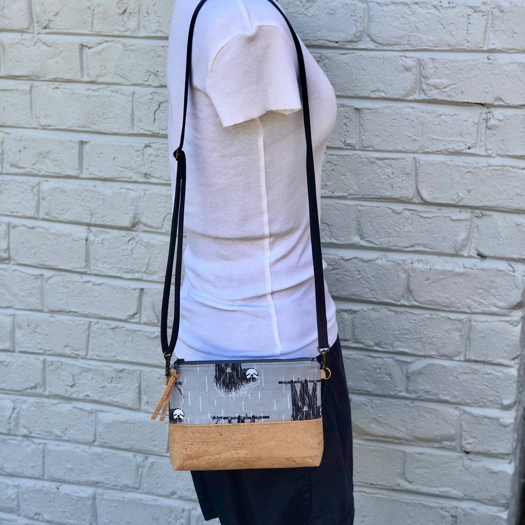 Eastern Meadowlark Organic Cotton & Cork Crossbody