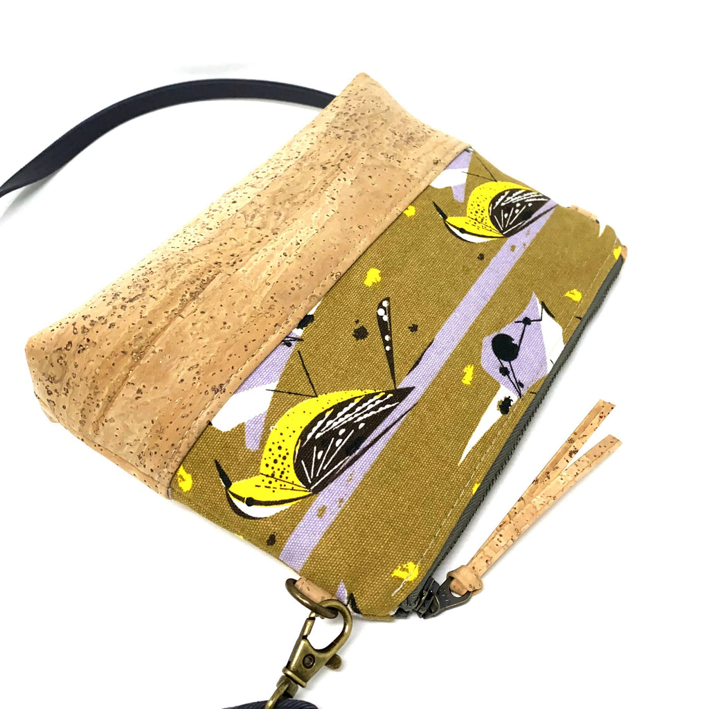 Cactus Wren Organic Cotton & Cork Crossbody