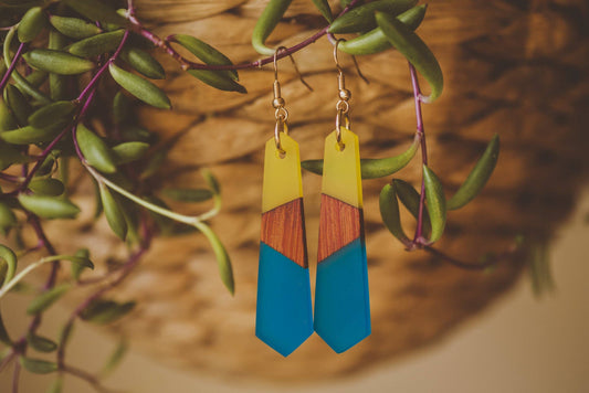 Melanie Wooden & Resin Earrings