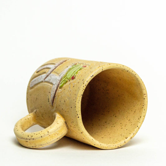 Frog on a Mushroom Beige Mug