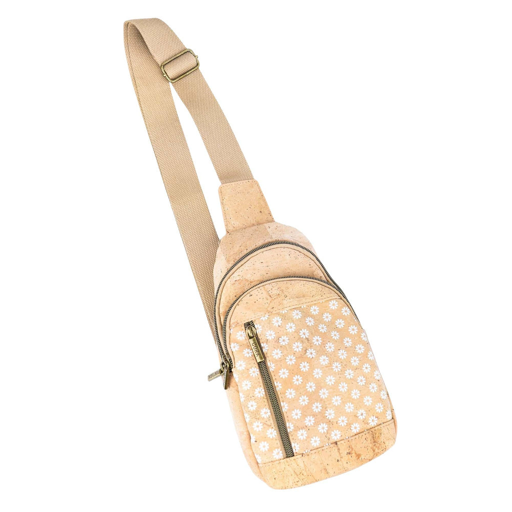Sling Cork Bag with Adjustable Strap – Floral & Geometric Patterns