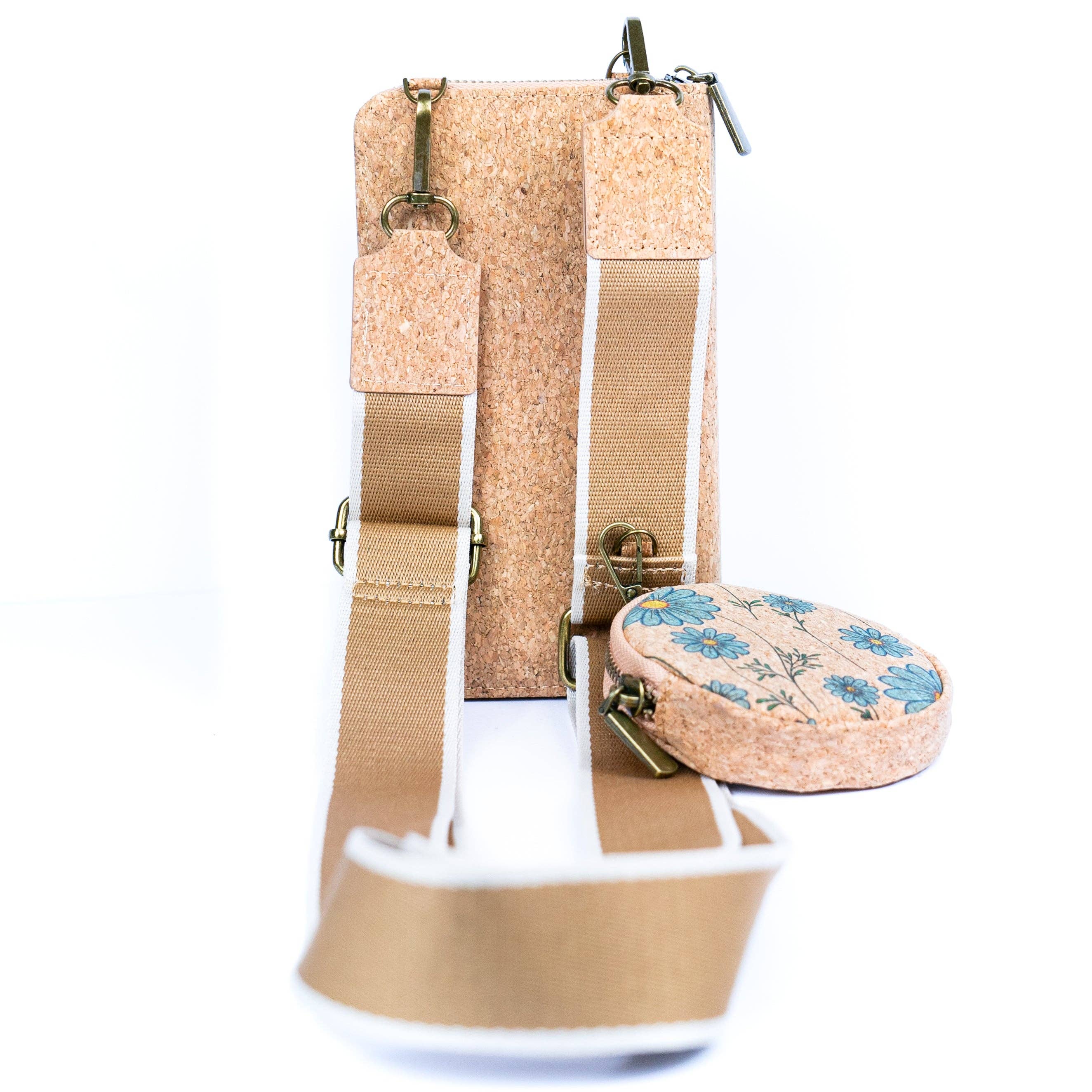 Natural Cork Women's Printed Phone Pouch & Coin purse