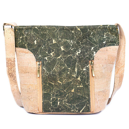 Cork Women's Crossbody Bag with Zippers