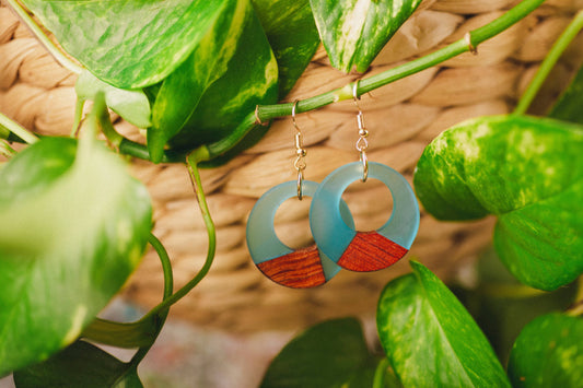 Ella Wooden & Resin Earrings