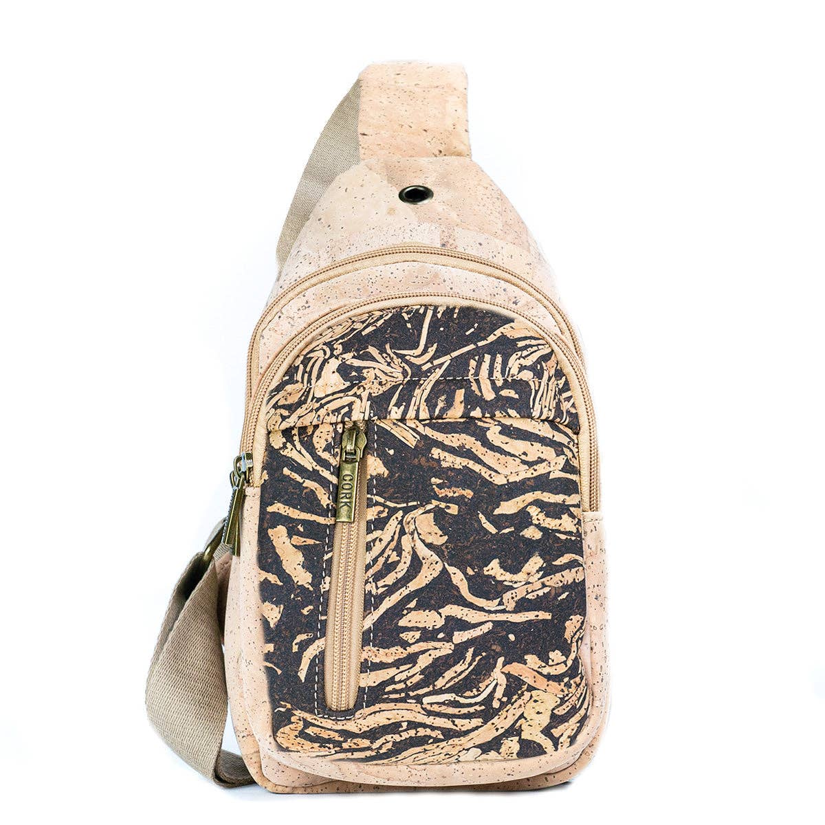 Coffee-Infused Cork Sling Bag