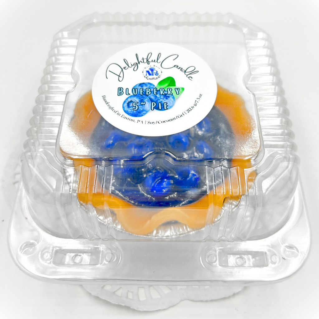 Delightful Blueberry Pie Candle 5"