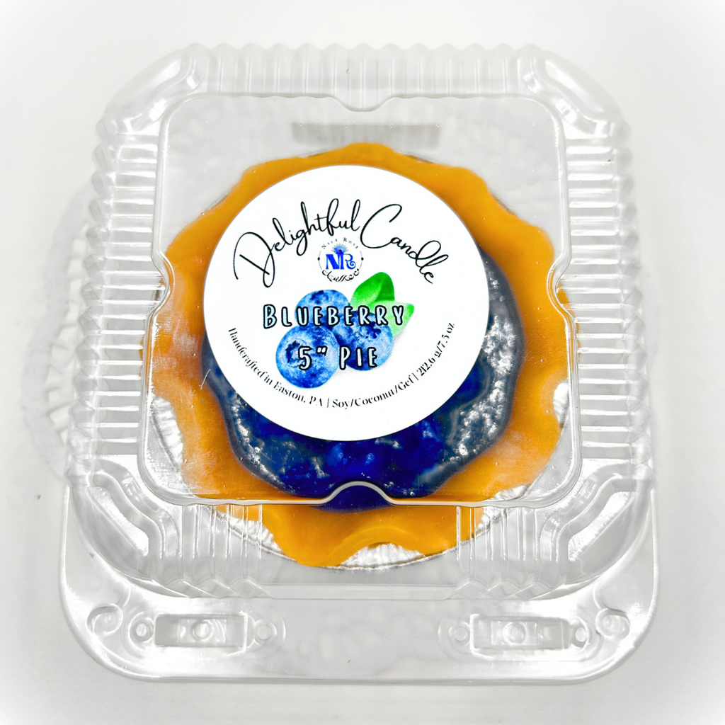 Delightful Blueberry Pie Candle 5"