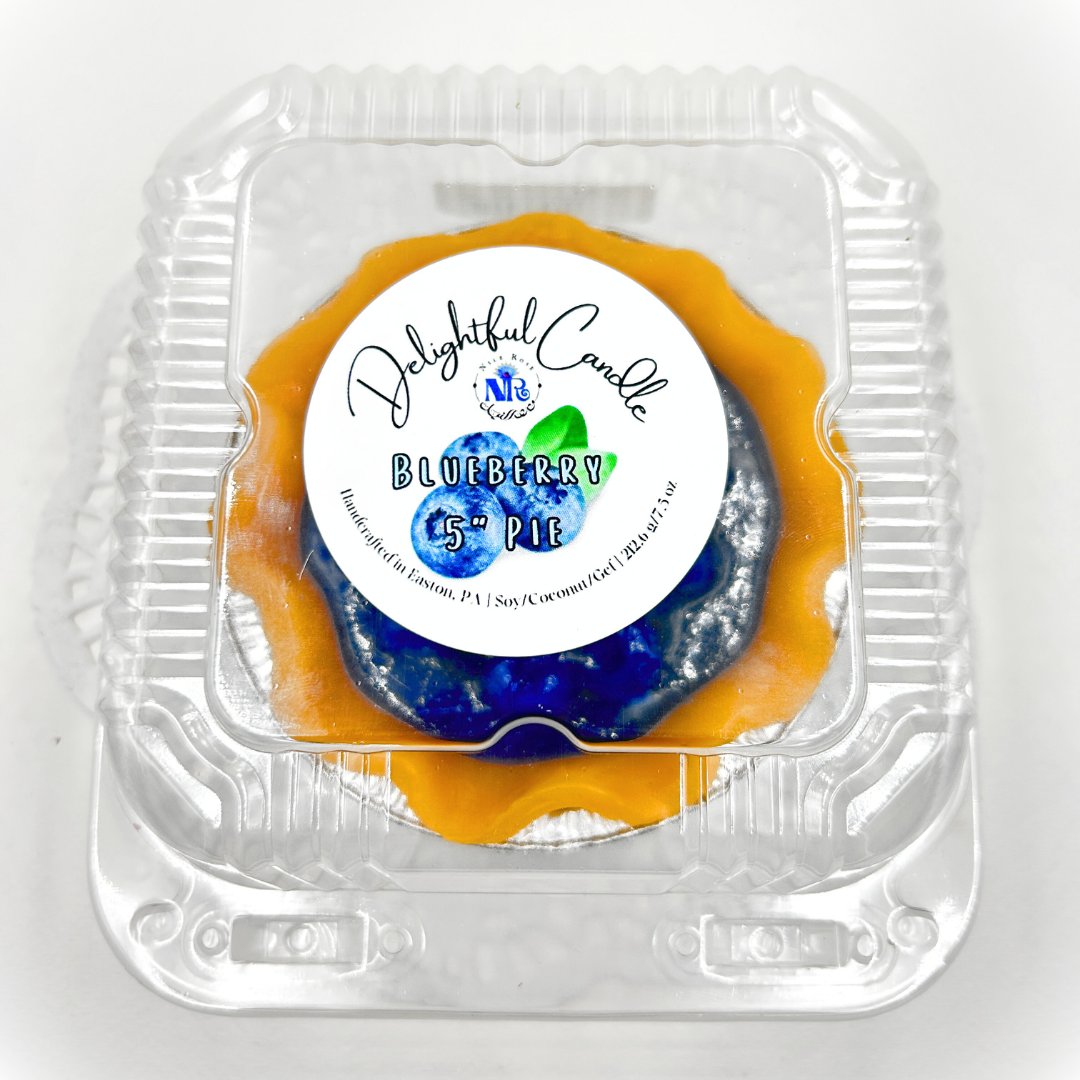 Delightful Blueberry Pie Candle 5"