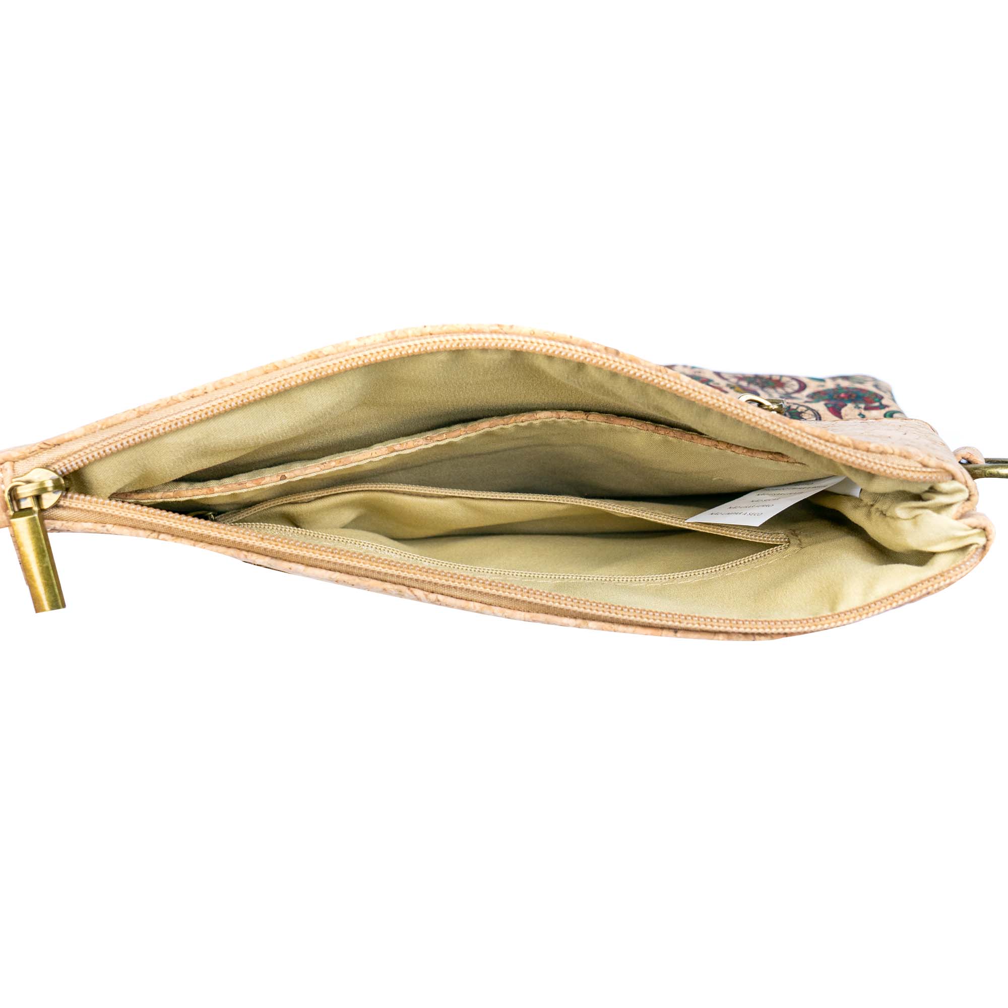 Printed Natural Cork Crossbody Bag & Clutch