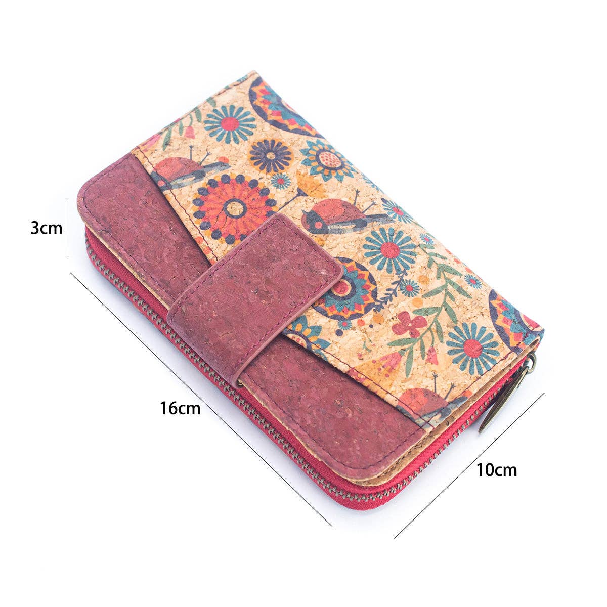 Rose cork wallet and  Card Holder w/ Mini-Flap