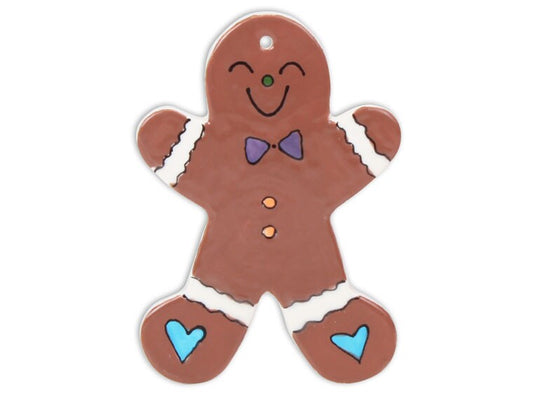 Gingerbread Man Ornament Bisqueware